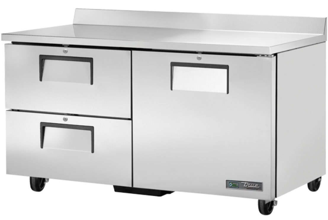 True TWT-60D-2-HC ADA 60" Worktop Refrigerator w/ (2) Sections & (2) Drawers, 115v