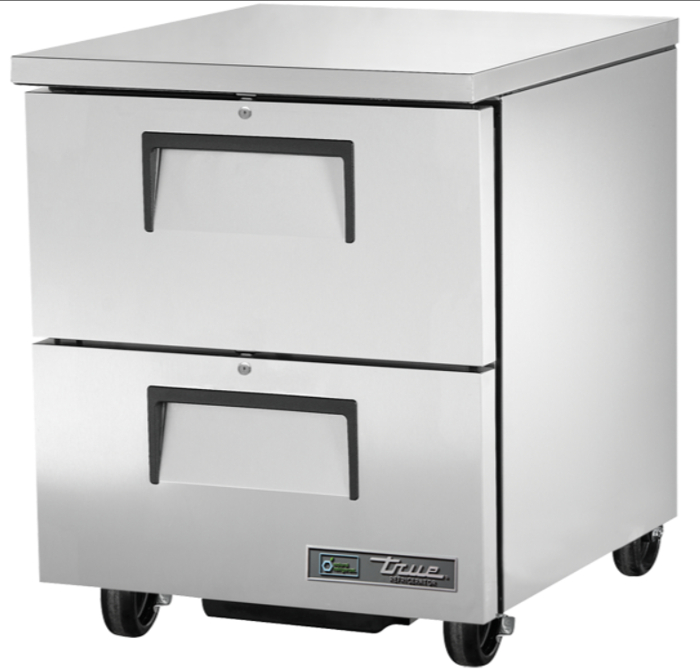 True TUC-27D-2-HC 27" W Undercounter Refrigerator w/ (1) Section & (2) Drawers, 115v