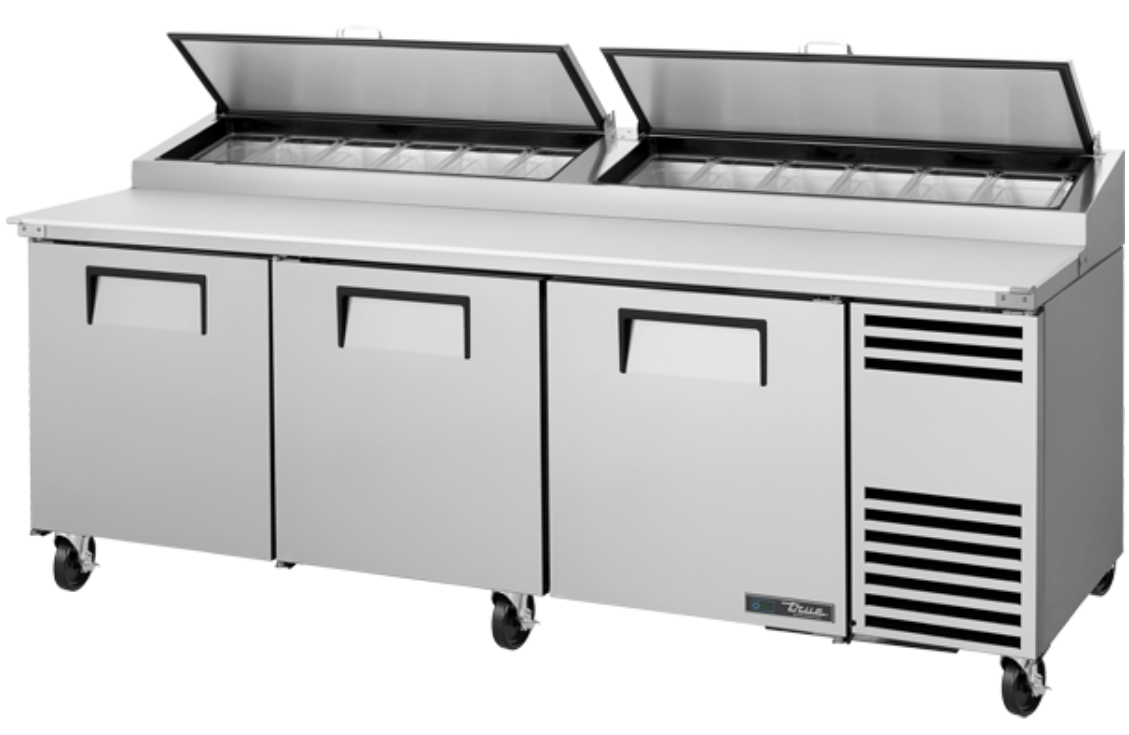 True TPP-AT2-93-HC 93" TPPAT Series Pizza Prep Table w/ Refrigerated Base, 115v