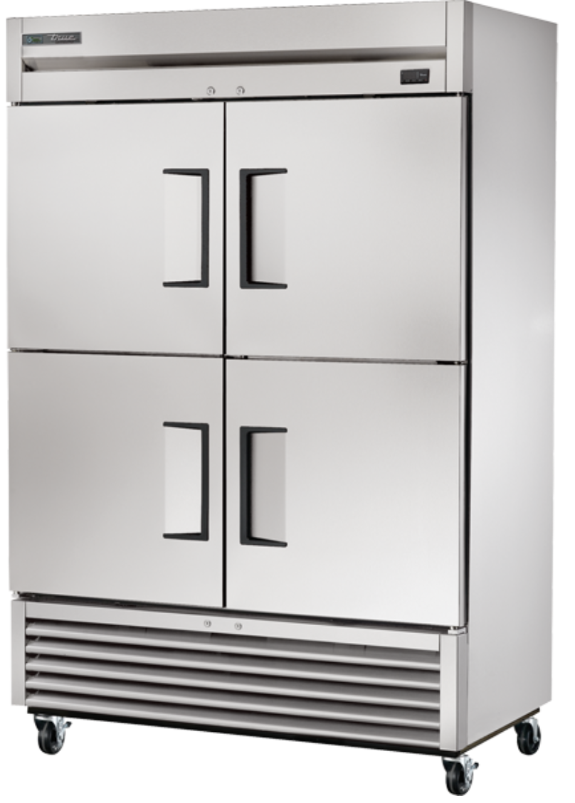 True T-49-4-HC 54 1/10" Two Section Reach In Refrigerator, (4) Left/Right Hinge Solid Doors, 115v
