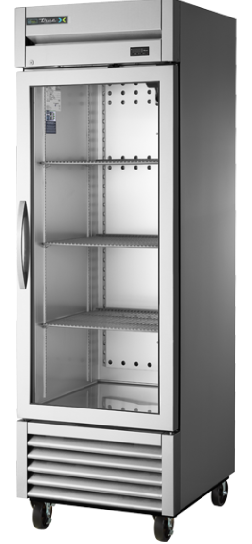 True T-23FG-FLX-HC~FGD01 26 15/16" One Section Commercial Combo Refrigerator Freezer -Glass Door, Dual Temp Convertible, 115v