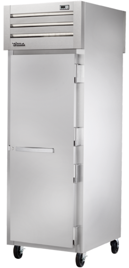 True STG1RPT-1S-1S-HC 27 1/2" One Section Pass Thru Refrigerator, (2) Right Hinge Solid Doors, 115v