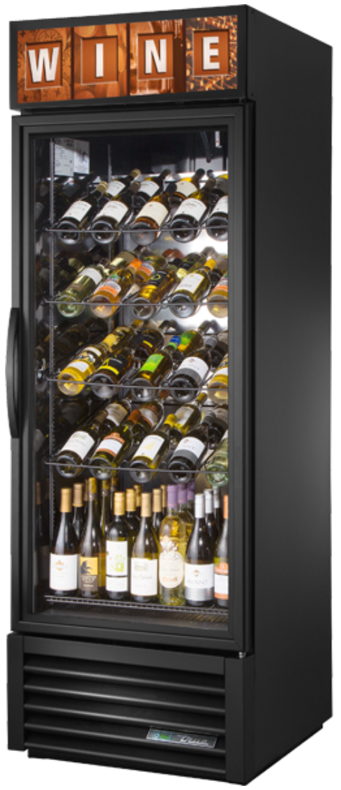 True GDM-23W-HC~TSL01 27" One Section Wine Cooler w/ (1) Zone - 106 Bottle Capacity, White, 115v