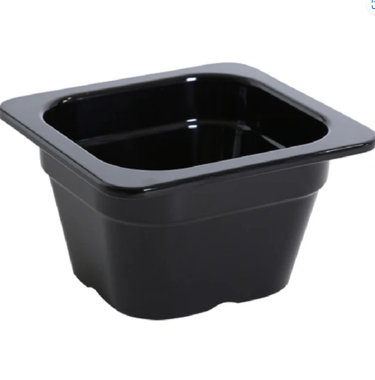 Yanco GN-707BK GN Pan 1/6 0.9L 6-15/16"L X 6-3/8"W X 3-15/16"H