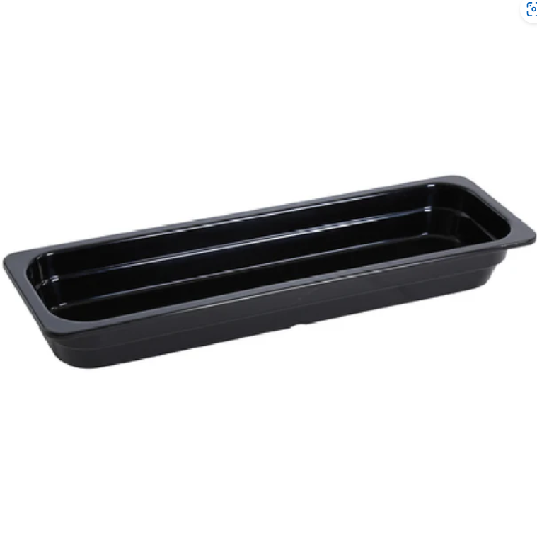 Yanco GN-420BK GN Pan 2/4 20-7/8"L X 6-3/8"W X 2-9/16"H Rectangular