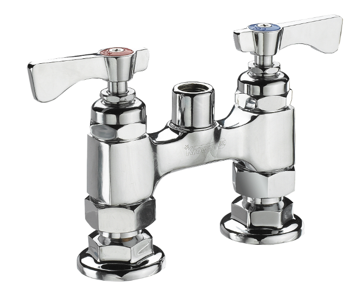 Krowne 21-204L Low Lead Royal Series Deck Mount Base w/ 4" Center, Pre-Rinse