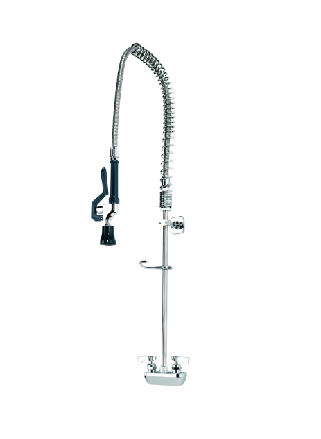 Krowne 17-124WL 35"H Wall Mount Pre Rinse Faucet - 1.15 GPM, Base with Nozzle