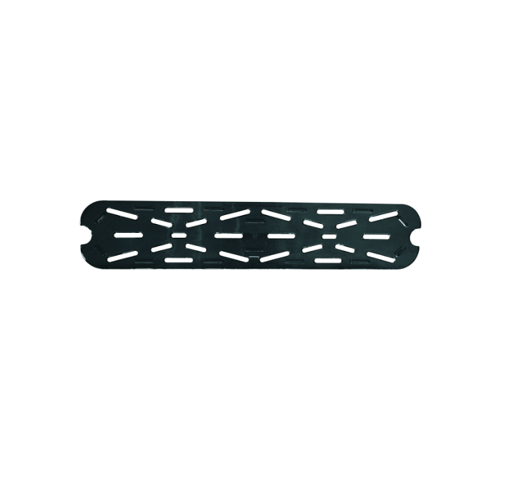 Thunder Group PLPA7120LDSBK Half Size Long Drain Shelf - Polycarbonate, Black