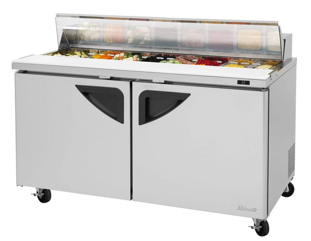 Turbo Air TST-60SD-N-CL 60 1/4" Super Deluxe Sandwich/Salad Prep Table w/ Refrigerated Base, 115v