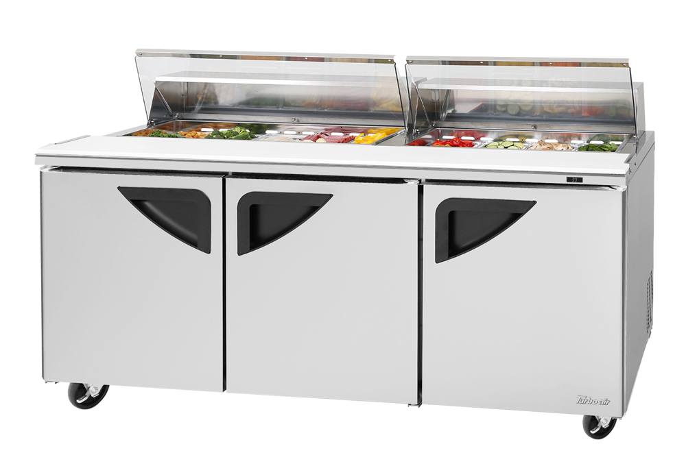 Turbo Air TST-72SD-N-CL 72 5/8" Super Deluxe Sandwich/Salad Prep Table w/ Refrigerated Base, 115v