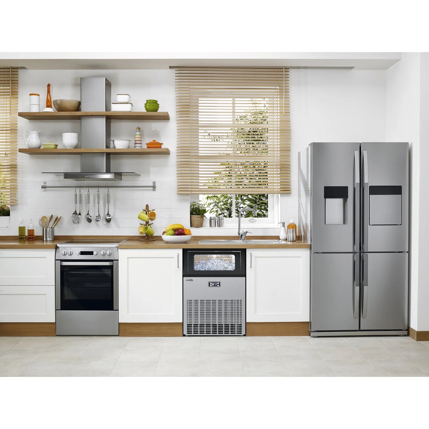 Koolmore CIM198 Commercial 22"W Ice Maker Air Cooled Undercounter 198 Lbs/24h.