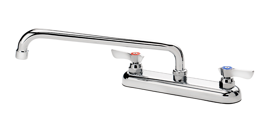Krowne 13-810L Deck Mount Faucet - 10" Swing Spout, 8" Centers