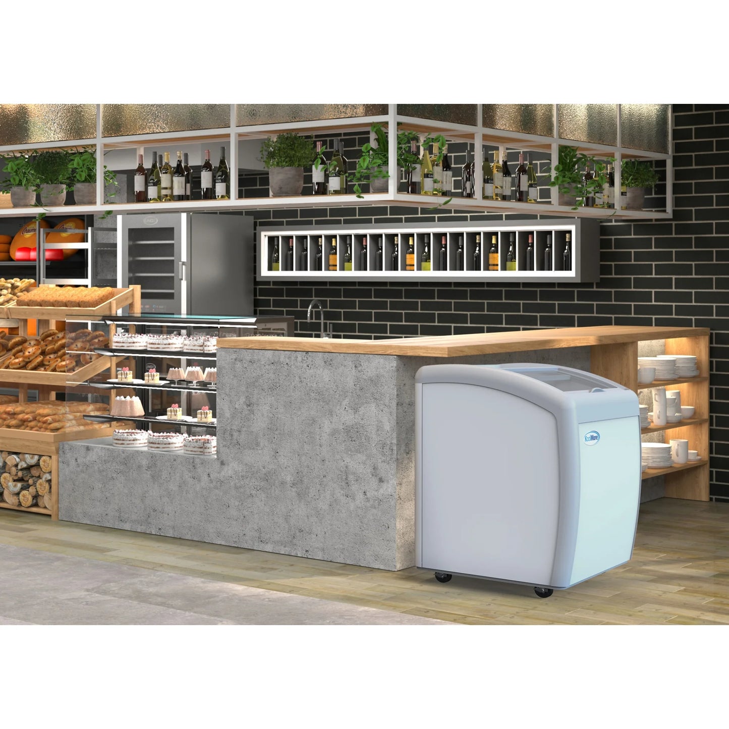 Koolmore MCF-6C 26 In. Display Ice Cream Freezer - 5.7 Cu Ft.