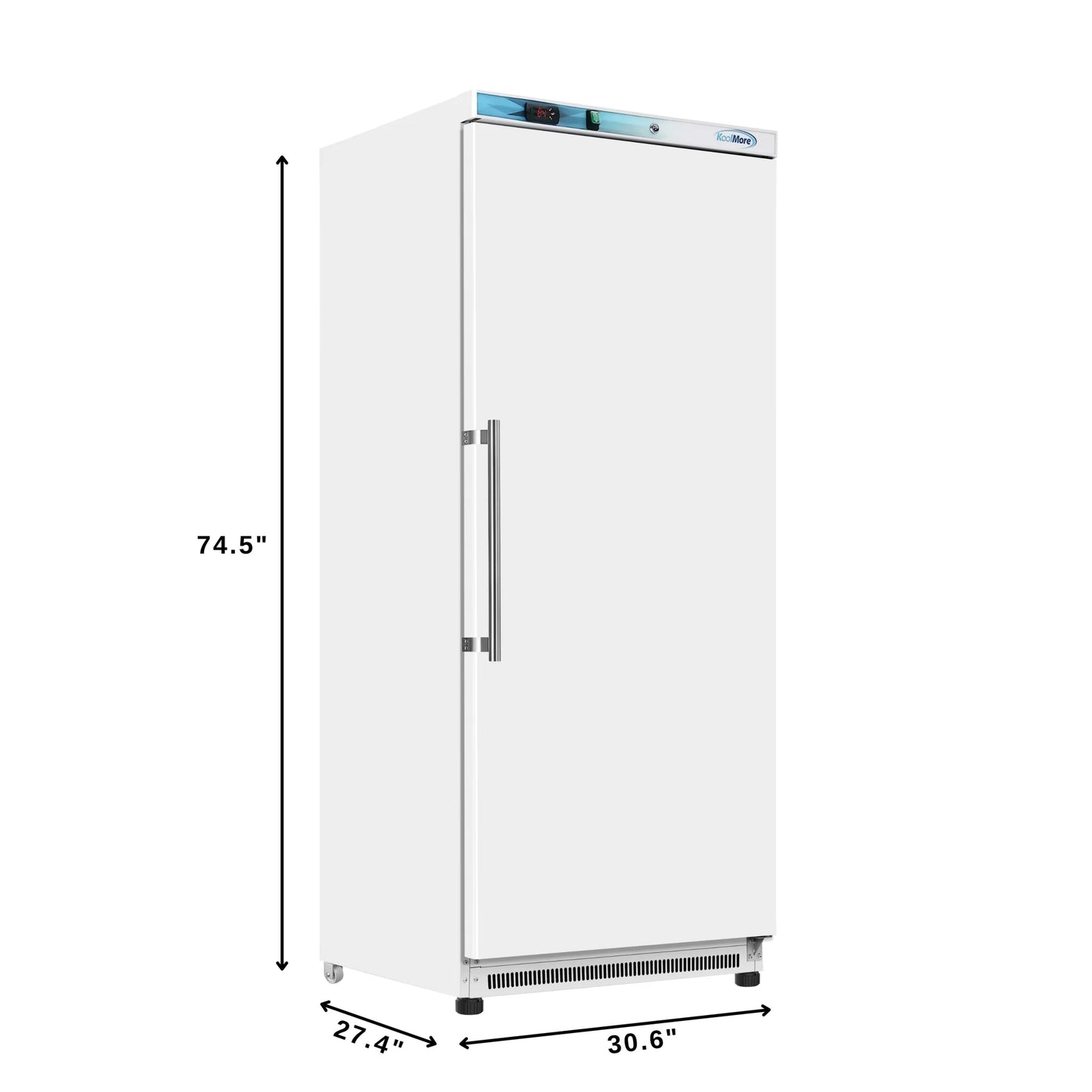 Koolmore KM-FMD20WH Commercial Upright Freezer 30.1"L 21 Cu. Ft. White Manual Defrost