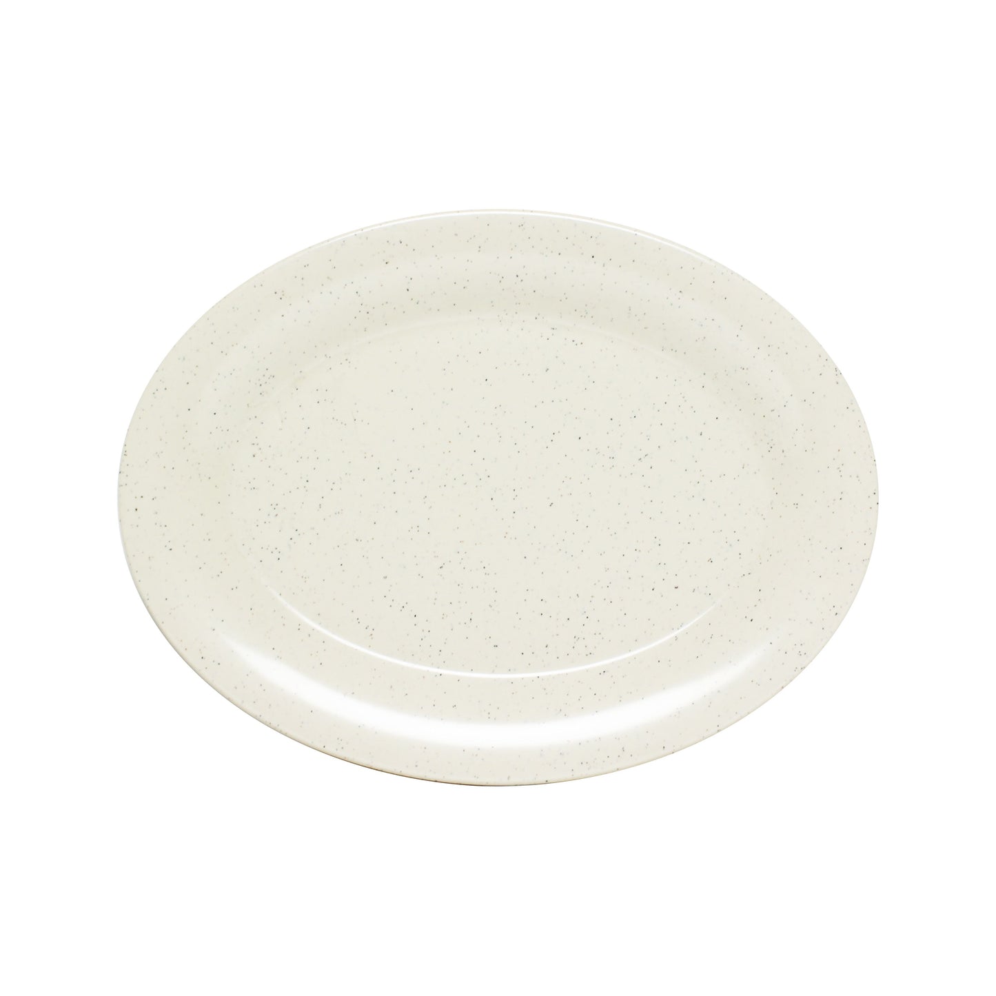 Thunder Group AD214WS San Marino 14" x 10" Bone White Melamine Platter - 12/Case