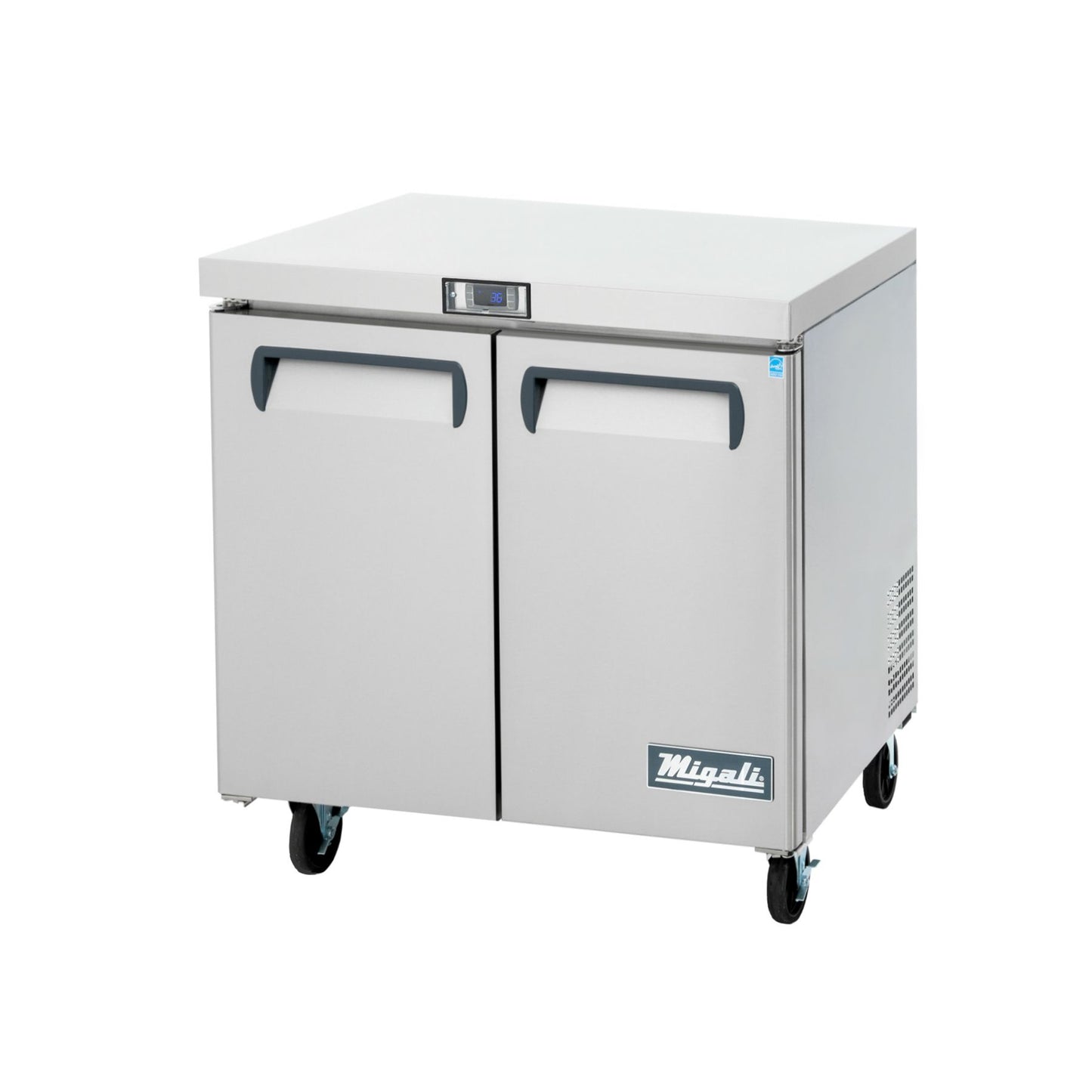 Undercounter Refrigerator Migali C-U36R-HC 36-1/5" W w/ (2) Sections & (2) Doors, 115v