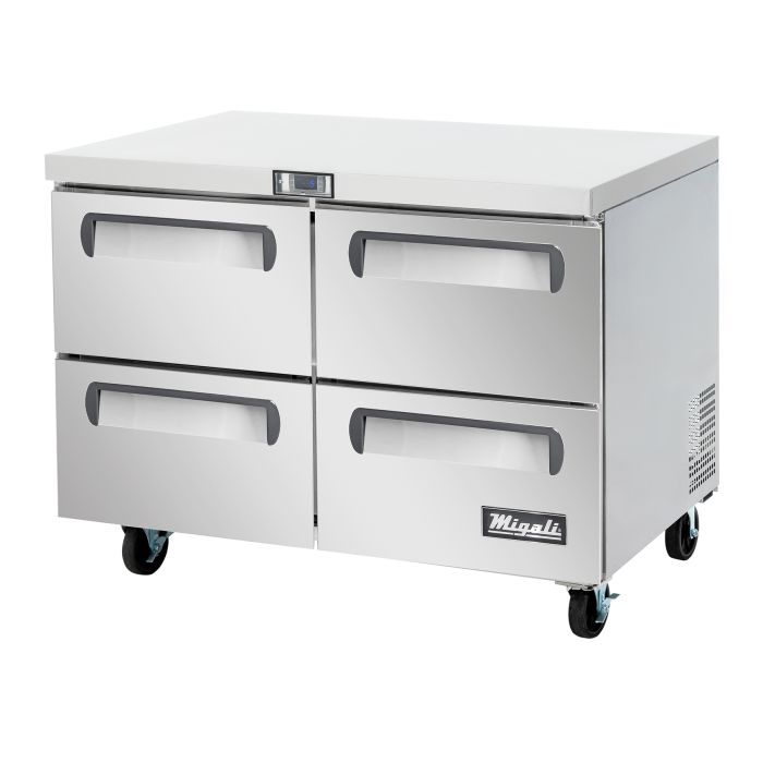 Undercounter Refrigerator with 4 Drawers Migali C-U48R-D-HC  48 1/5" W , 115v