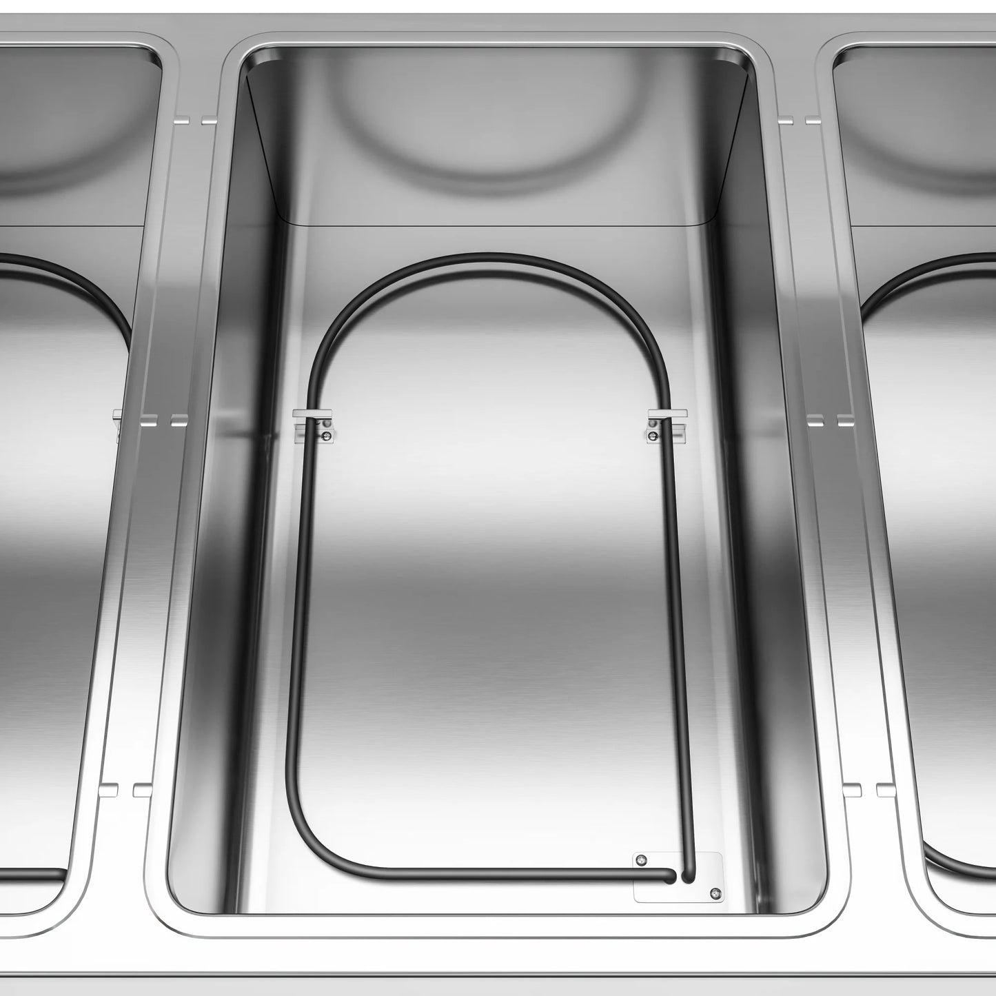 Koolmore KM-OWS-4SG 4-Pan Open Well Electric Steam Table With Undershelf And Sneeze-Guard, 120V