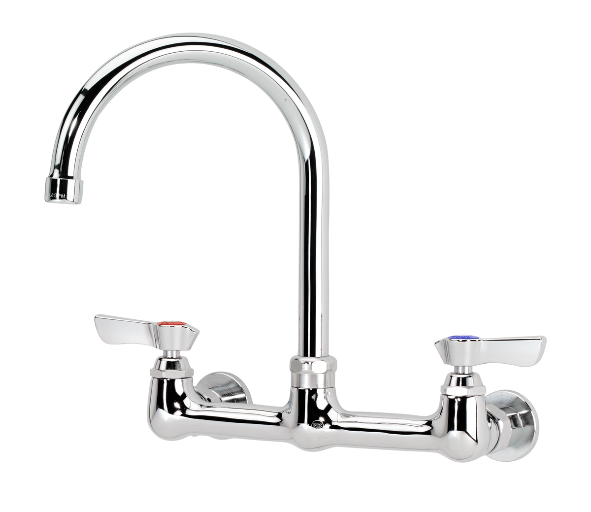 Krowne 12-801L Splash Mount Faucet - 6" Gooseneck Spout, 8" Centers