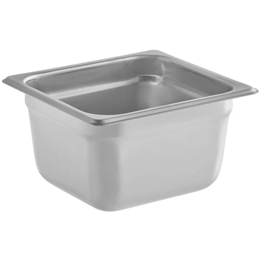 CHOICE 4070649 1/6 Size Steam Table Pan, 4 inch Deep, 24 Gauge Stainless Steel