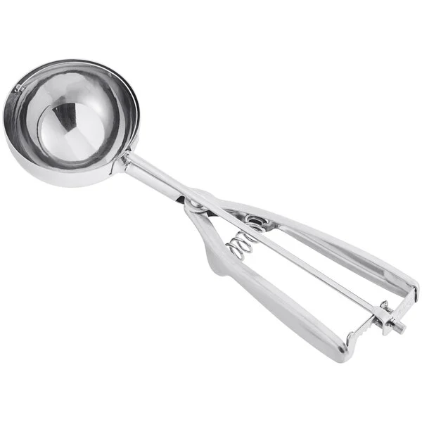 CHOICE 407SHD8 #8 Stainless Steel Squeeze Handle Disher, 4 oz, Ambidextrous