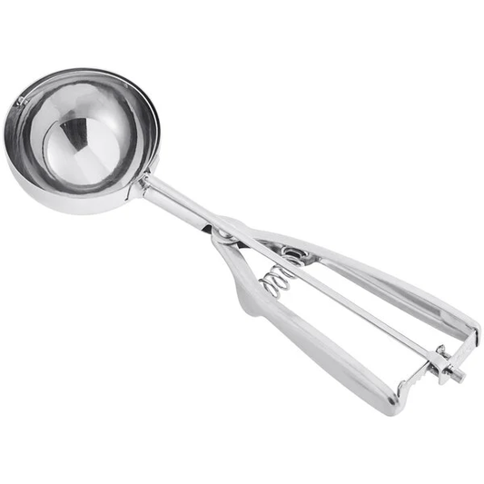 CHOICE 407SHD8 #8 Stainless Steel Squeeze Handle Disher, 4 oz, Ambidextrous