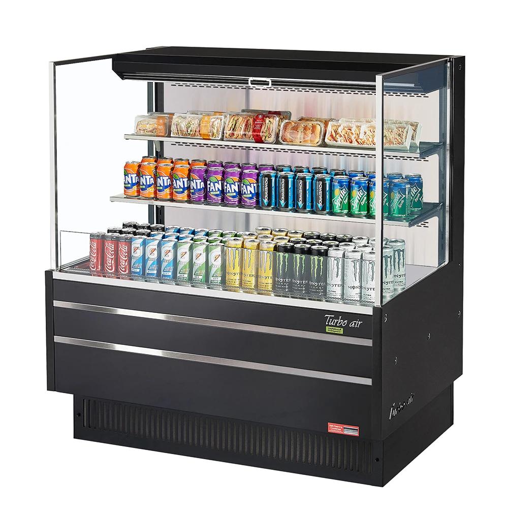 Turbo Air TOM-48L-UF-B-3S-N 46 3/4" Horizontal Open Air Cooler w/ (3) Levels, 115v