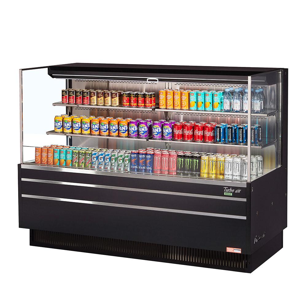 Turbo Air TOM-72L-UF-B-3S-N 70 3/4" Horizontal Open Air Cooler w/ (3) Levels, 220v/1ph