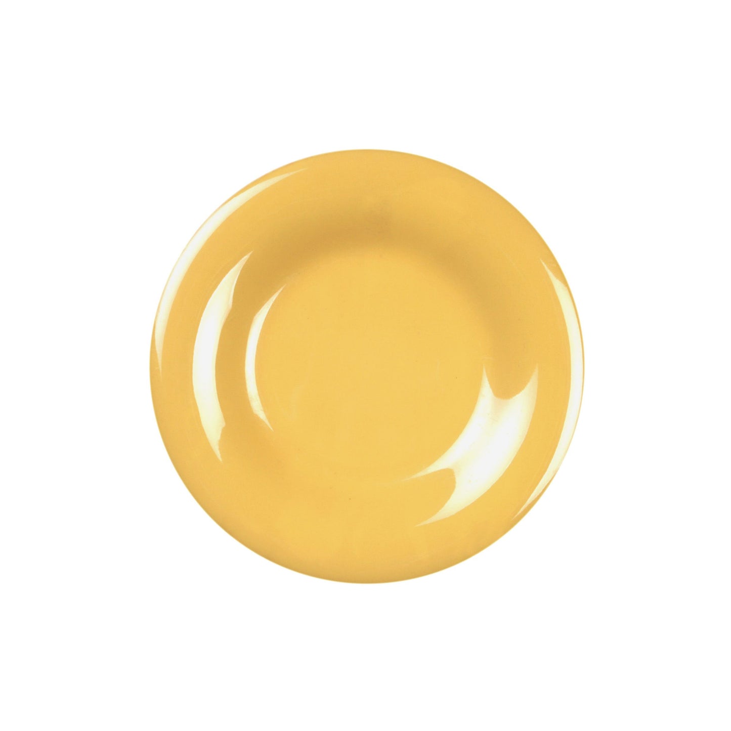 Thunder Group CR006YW 6 1/2" Yellow Wide Rim Melamine Plate - 12/Pack