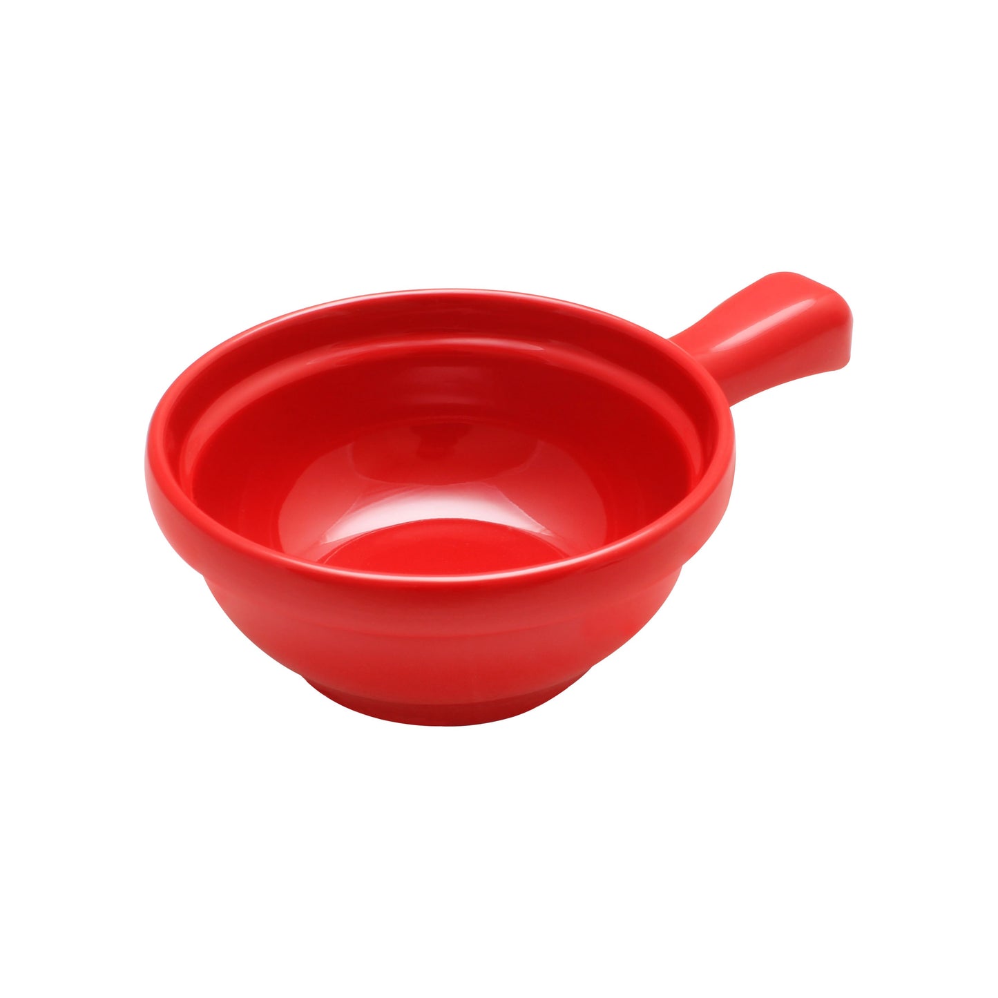 Thunder Group CR305PR 10 oz. Pure Red Melamine Soup Bowl with Handle - 12/Pack