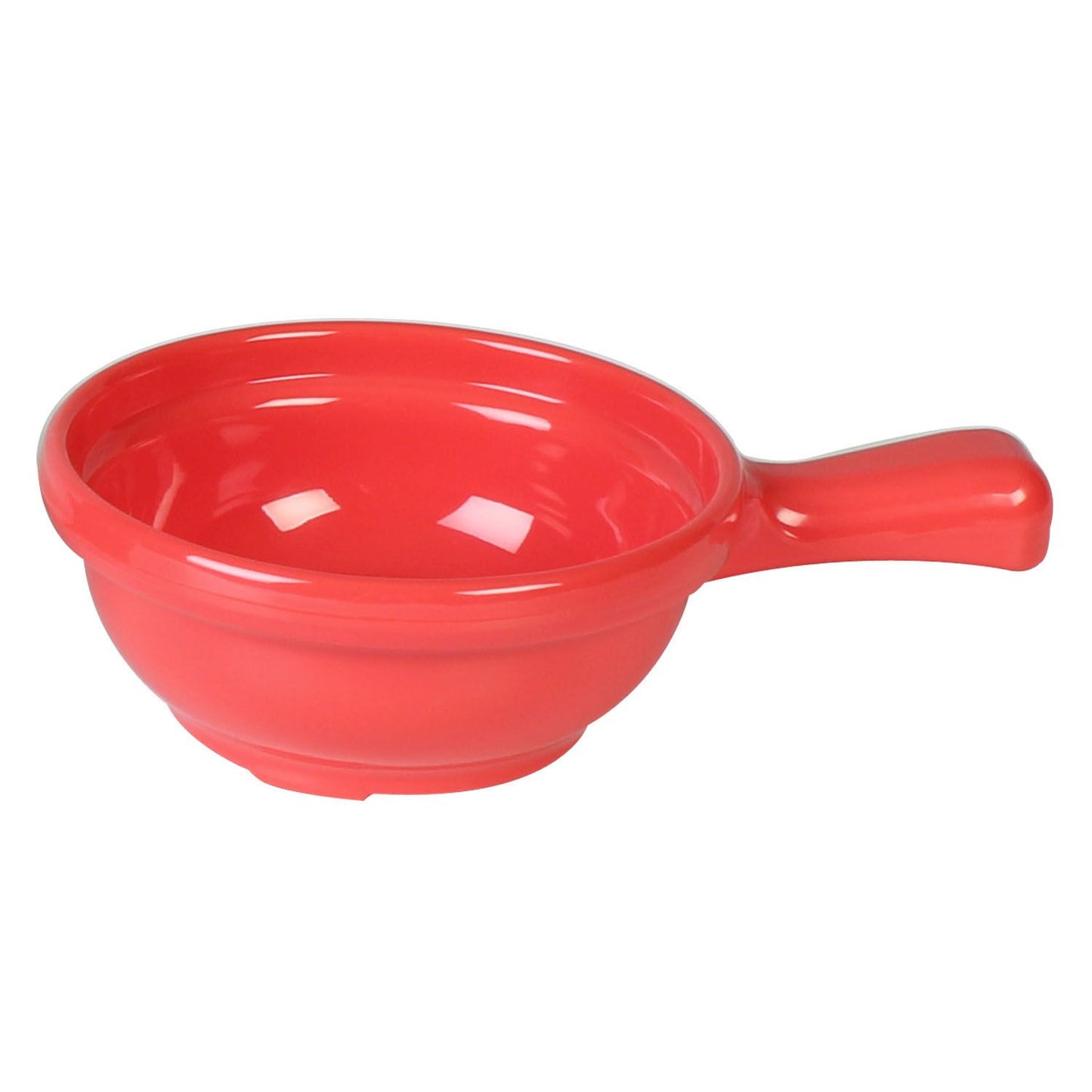 Thunder Group CR305RD 10 oz. Orange Melamine Soup Bowl with Handle - 12/Pack