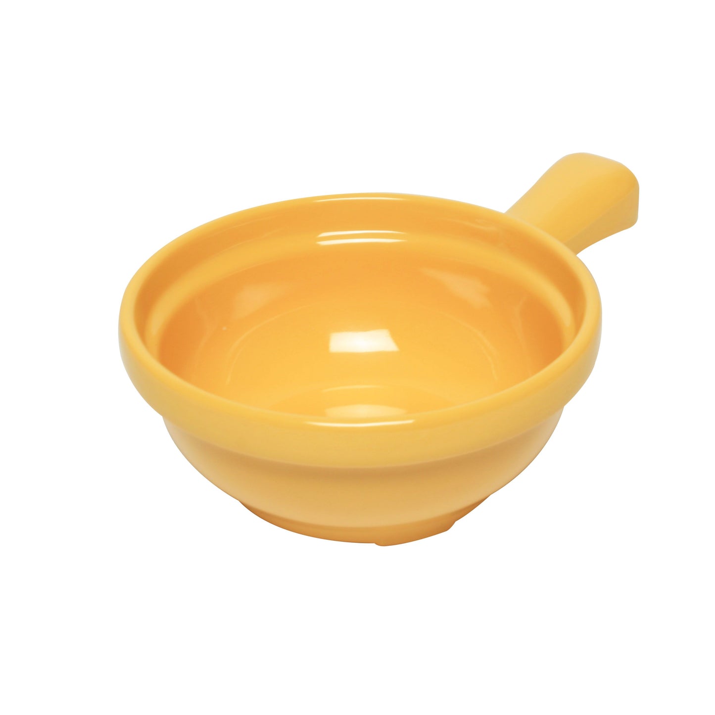 Thunder Group CR305YW 10 oz. Yellow Melamine Soup Bowl with Handle - 12/Pack