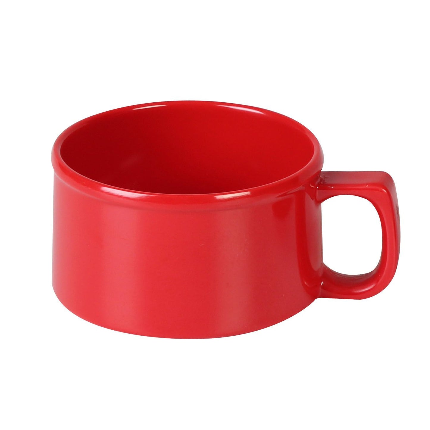 Thunder Group CR9016PR 10 oz. Pure Red Melamine Soup Mug with Handle - 12/Pack