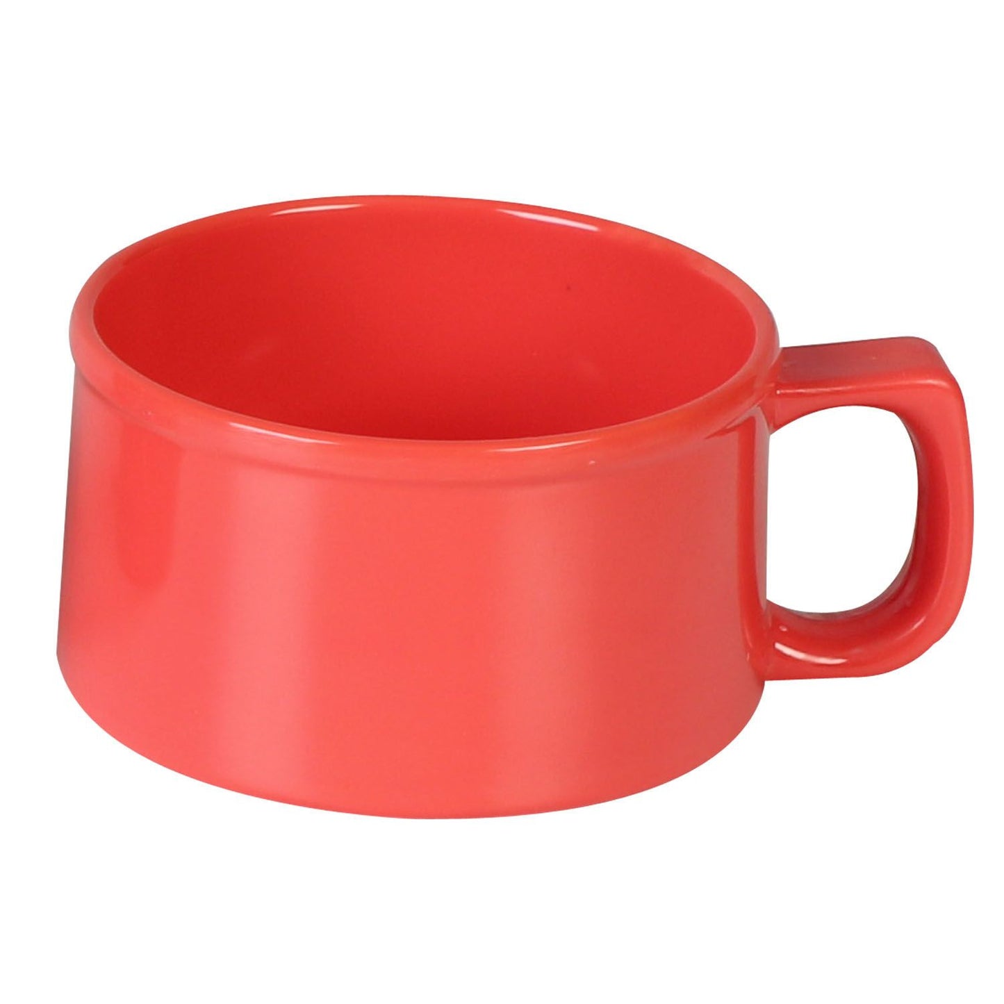 Thunder Group CR9016RD 10 oz. Orange Melamine Soup Mug with Handle - 12/Pack