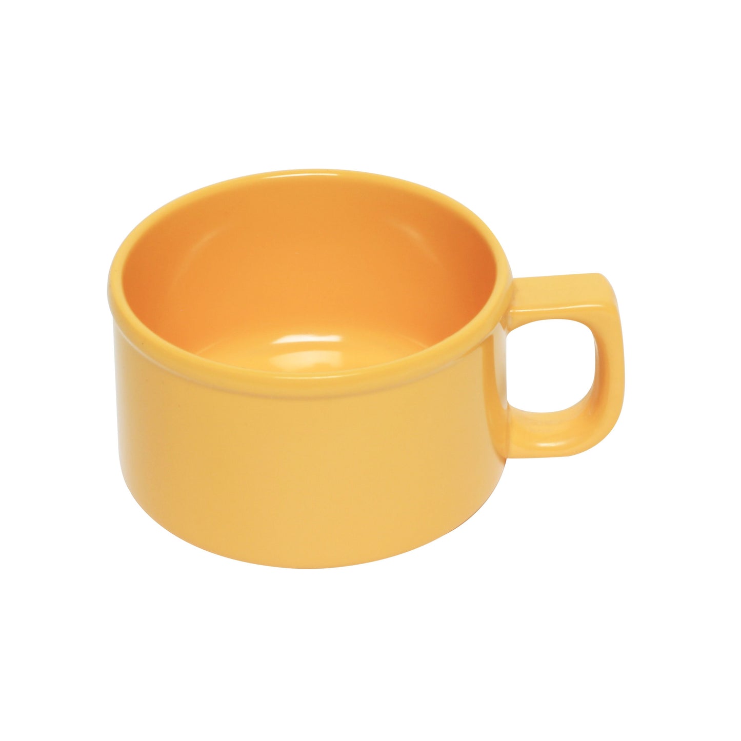 Thunder Group CR9016YW 10 oz. Yellow Melamine Soup Mug with Handle - 12/Pack