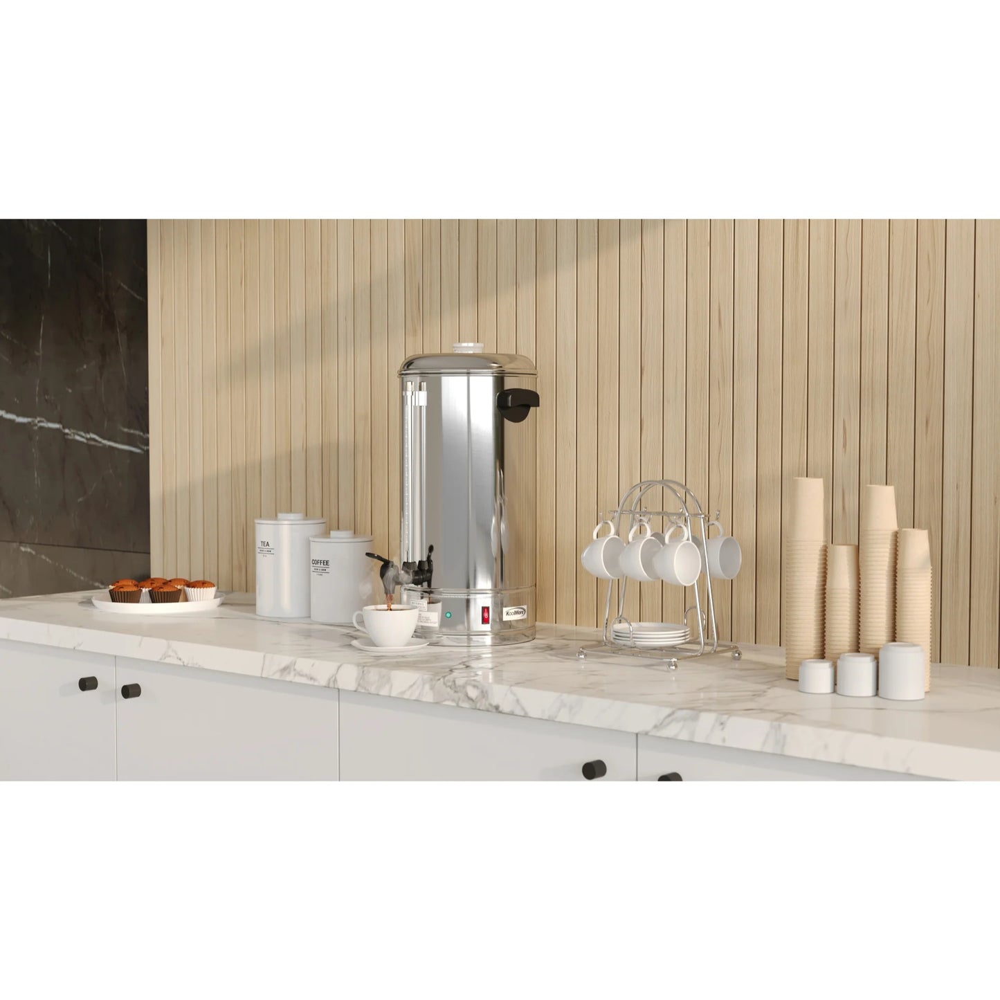 Koolmore KM-CCP100 Electric 100 Cup Commercial Coffee Percolator In Stainless Steel