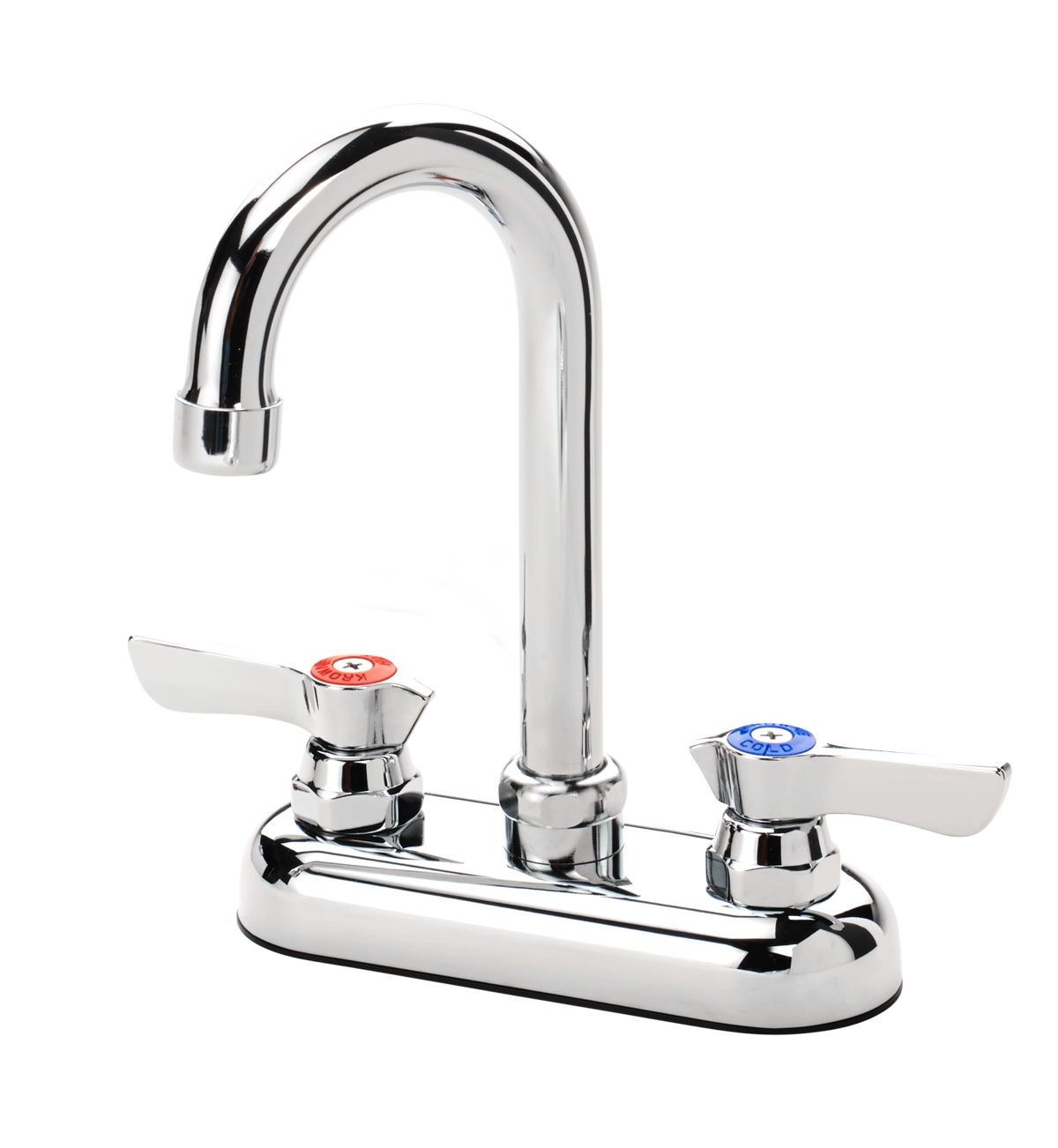 Krowne 11-400L Deck Mount Faucet - 3 1/2" Gooseneck Spout, 4" Centers