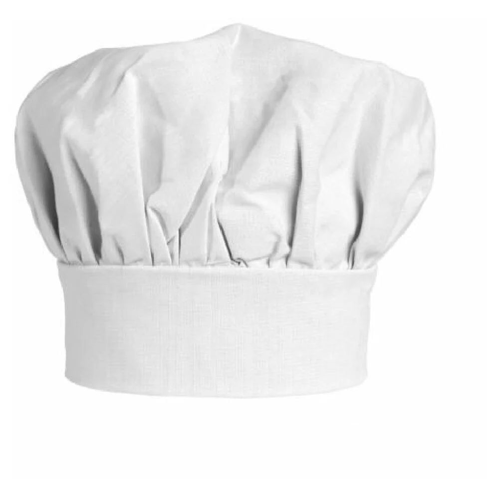 Choice 167CHFHATWH 13" White Chef Hat Adjustable Velcro Back