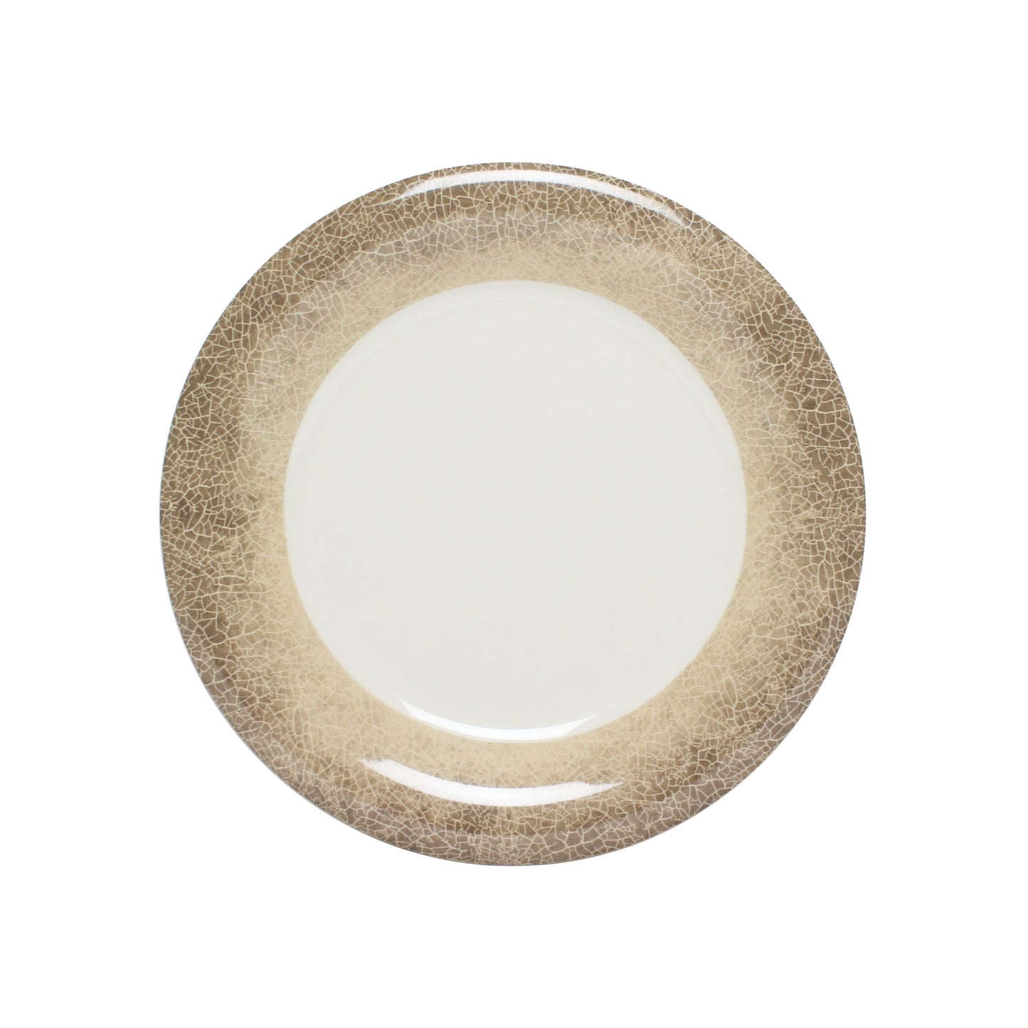 Thunder Group DM006J 6 1/2" Round Melamine Salad Plate, Beige