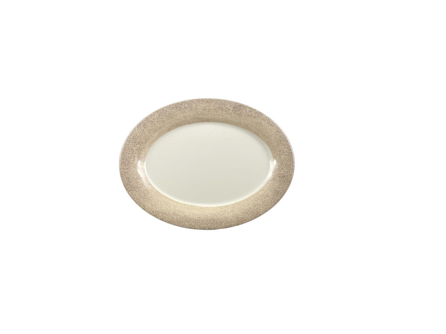 Thunder Group DM209J 9 1/2" x 7 1/4" Oval Jazz Platter - Melamine, Beige