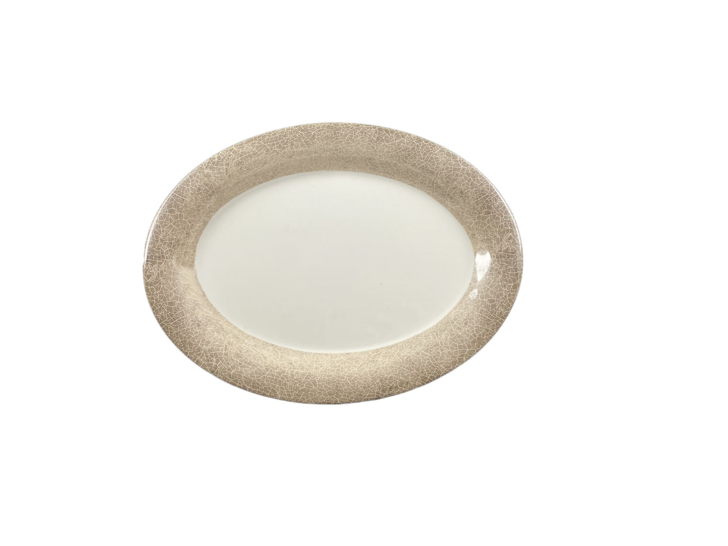 Thunder Group DM212J 12" x 9" Oval Jazz Platter - Melamine, Beige