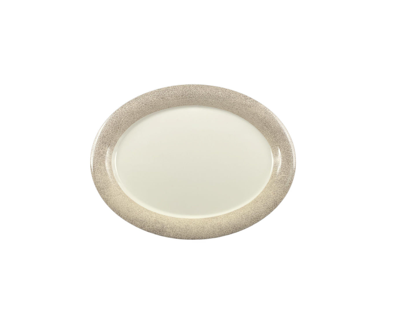 Thunder Group DM213J 13 1/2" x 10 1/2" Oval Jazz Platter - Melamine, Beige