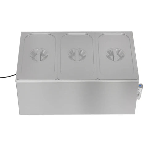 Koolmore CFW-3T 6Qt. Three-Section Buffet Countertop Food Warmer Electric With Faucet