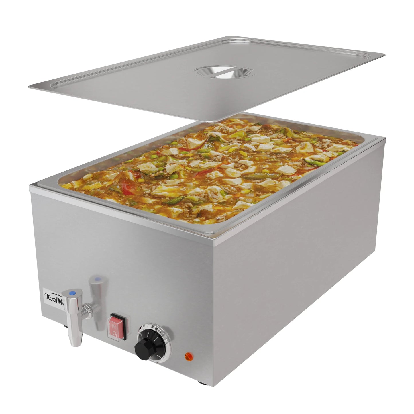Koolmore CFW-1T 21 Qt. Buffet Countertop Food Warmer One-Section Electric With Faucet