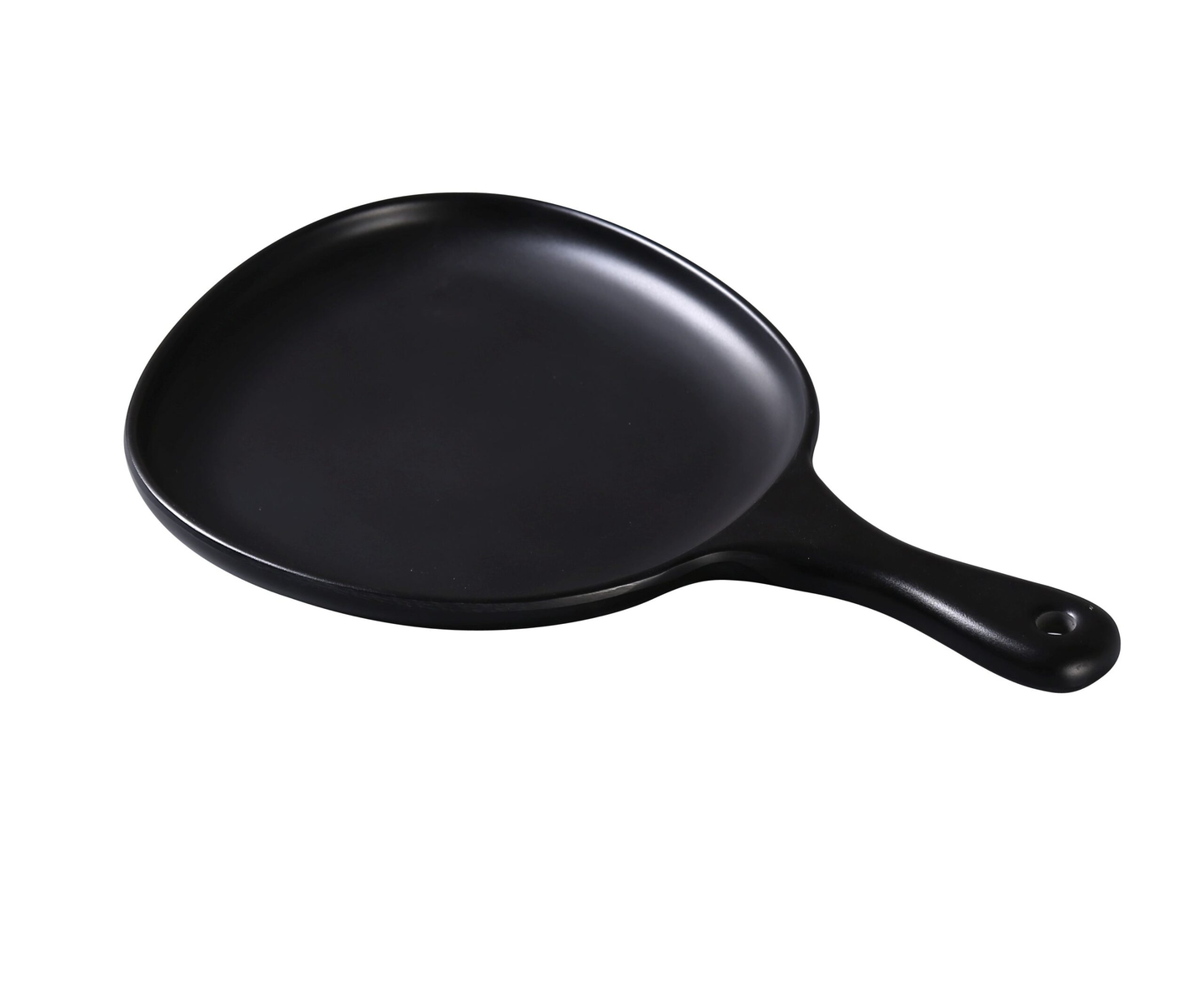 Yanco MO-810BK Moderne Pan Plate 12"L X 8"W X 1"H Organic Shaped