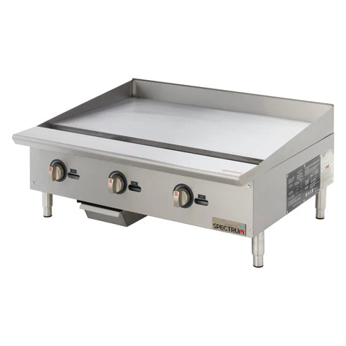 Winco NGGD-36M 36" Gas Griddle w/ Manual Controls - 3/4" Steel Plate, Convertible
