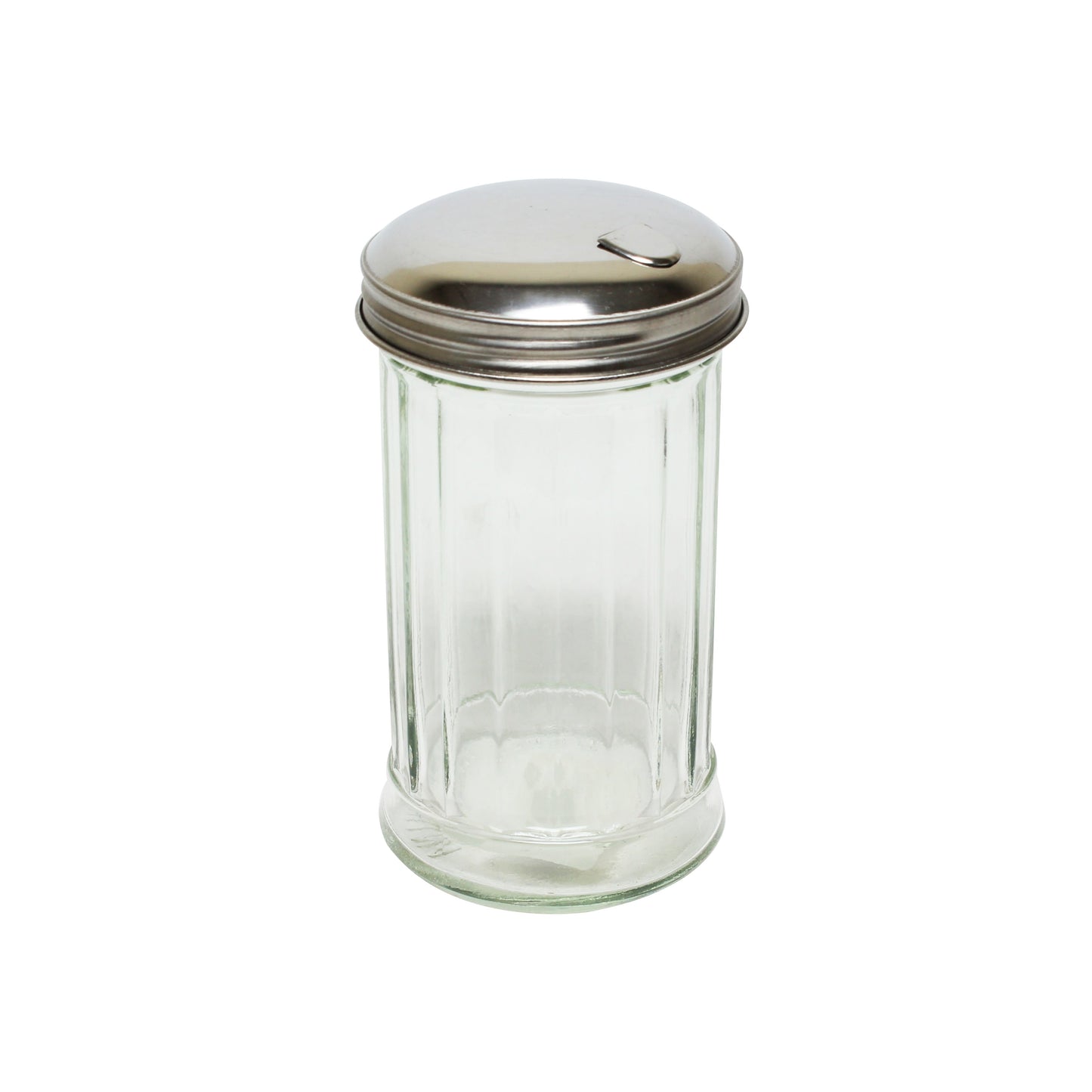 Thunder Group GLTWSJ012 12 oz Glass Sugar Pourer w/ Flip Cap Stainless Steel Top
