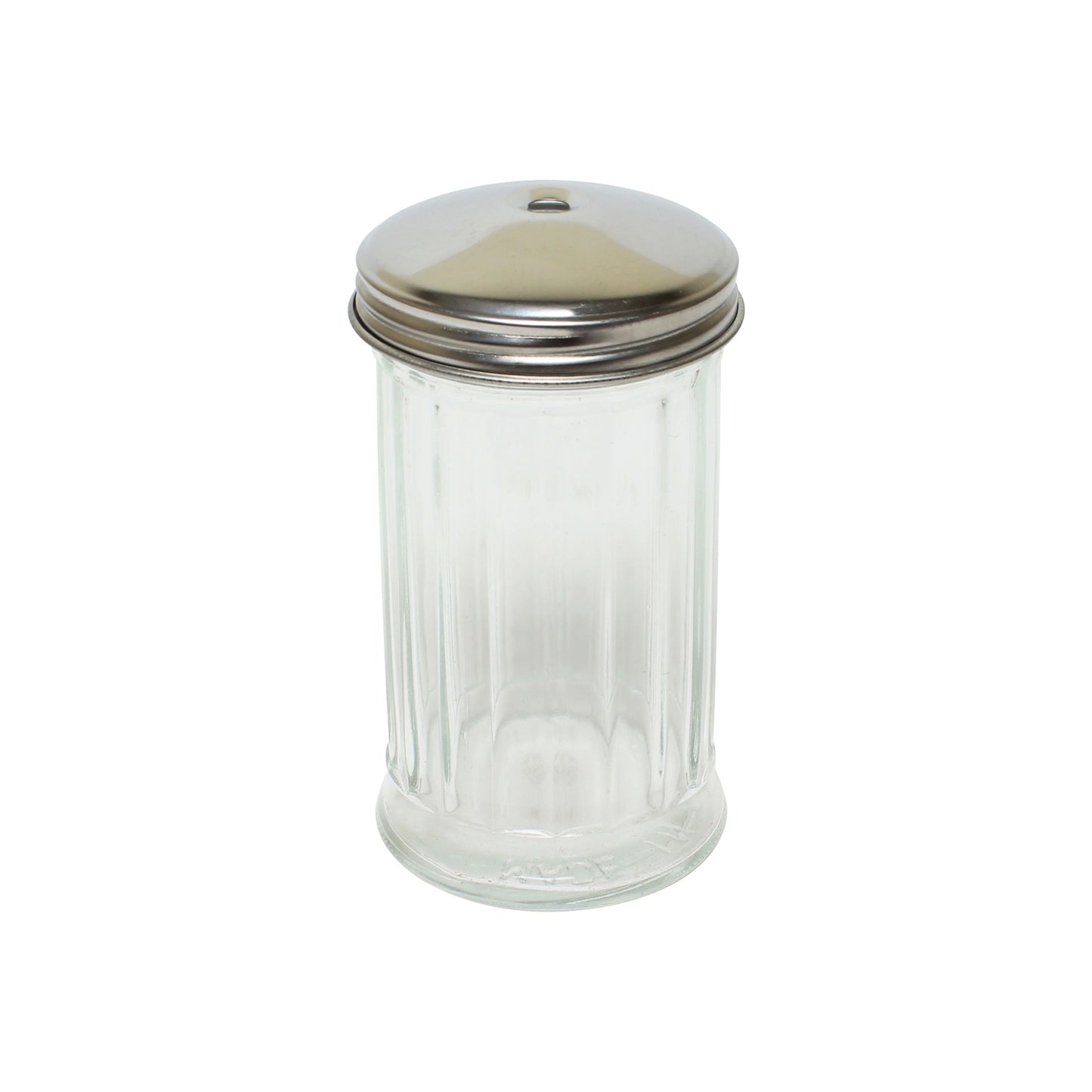 Thunder Group GLTWSJ012H 12 oz Glass Sugar Pourer w/ Center Pour Stainless Steel Top