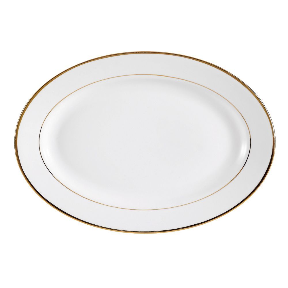 CAC GRY-12 10" Golden Royal Oval Platter - 24/Case