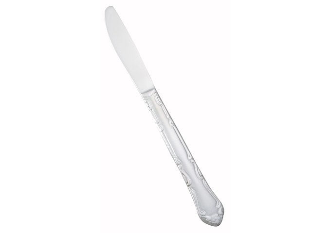 Winco 0004-08 Dinner Knife  8-5/8"L, 18/0 Stainless Steel, Heavy Weight, Elegance Vibro Finish